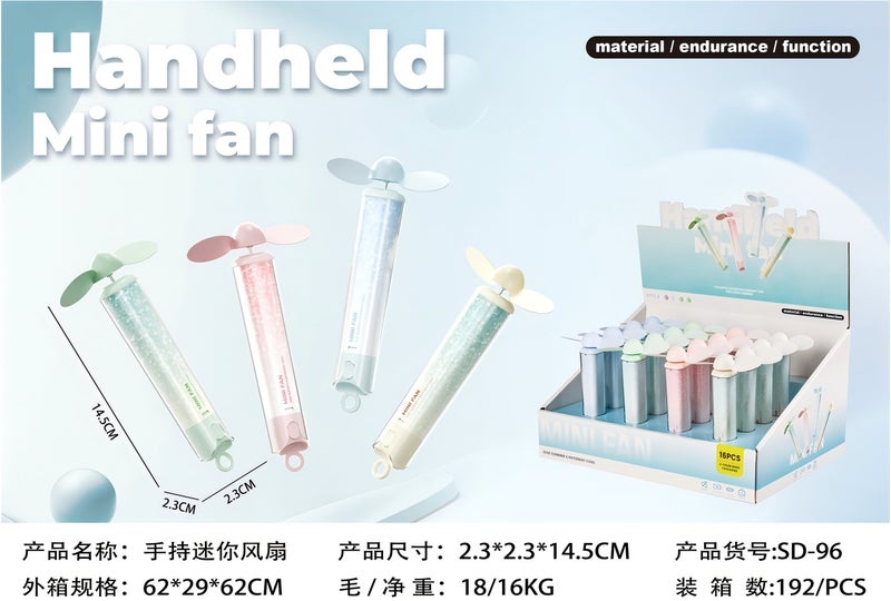 YF Border Bamboo Dragonfly Handheld Mini Fan - 3 Speeds, Lightweight & Portable USB Rechargeable Summer Outdoor Fan - Image 1