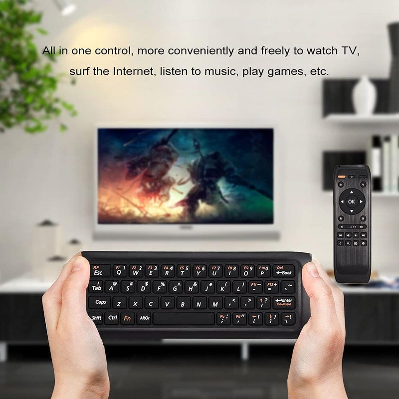 Portable Mini Keyboard Remote Control with Full Keyboard, Long Range, Ergonomic Design, for TV, PC, iOS Smart Phone - Image 3