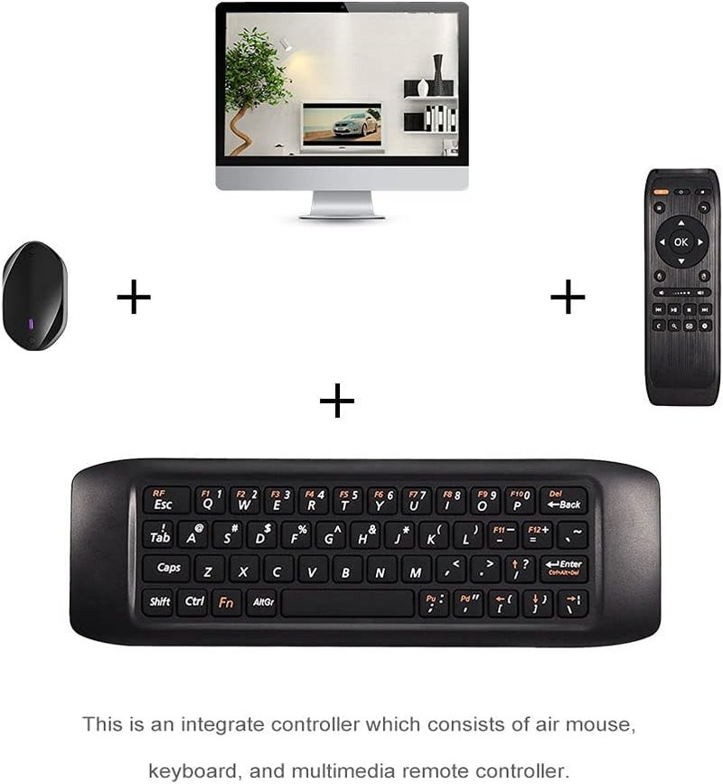 Portable Mini Keyboard Remote Control with Full Keyboard, Long Range, Ergonomic Design, for TV, PC, iOS Smart Phone - Image 5