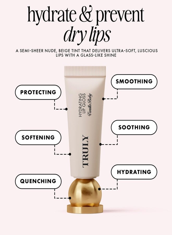 Truly Beauty Vanilla Baby Hydrating Lip Gloss | High Shine & Tinted, Infused with Hyaluronic Acid, Jojoba Oil & Shea Butter - Image 2