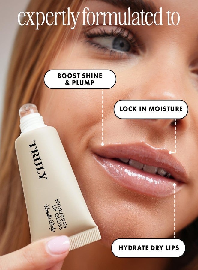 Truly Beauty Vanilla Baby Hydrating Lip Gloss | High Shine & Tinted, Infused with Hyaluronic Acid, Jojoba Oil & Shea Butter - Image 3