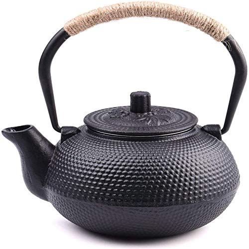 suyika Japanese Tetsubin Cast Iron Teapot Tea Kettle pot with Stainless Steel Infuser for Stovetop Safe Coated with Enameled Interior 22 oz/650 ml - Image 1