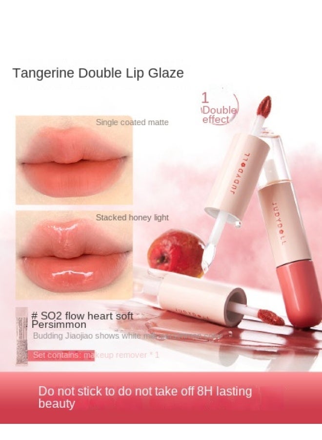 Dual-ended Lip Gloss: Matte And Glossy Finish, Moisturizing And Hydrating, Long-lasting Color That Doesn't Smudge Or Transfer, Not A Lipstick Sealant - Image 2