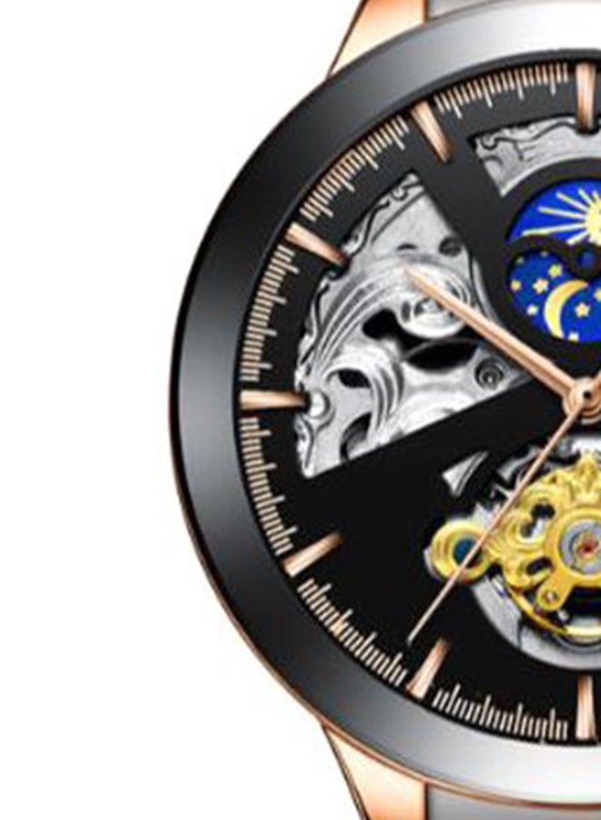 تيفيز ساعة بعقارب وسوار من الستانلس ستيل طراز T845B للرجال - Image 4