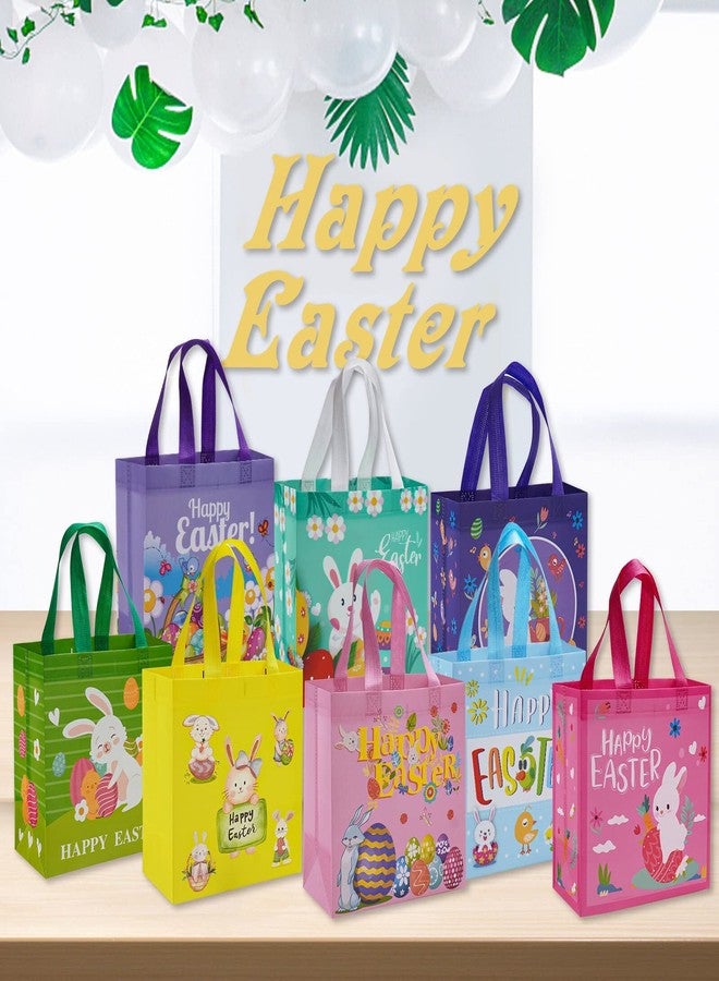 Fayayuan 24PCS Easter Gift Bags With Handle Bunny Egg Easter Basket Container, Reusable Non-Woven Easter Bags for Gifts Wrapping, Egg Hunt Game, Easter Party Supplies, 9.1×8.7×4.4inch - Image 4