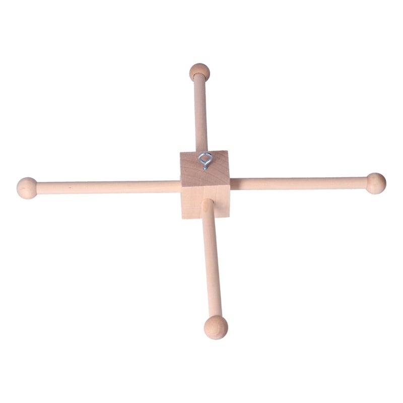 Baby Crib Mobile: Wooden Wind Chime - Eco Friendly Nontoxic Material Attention Cultivation Eyesight Growth Battery Free for Newborns And Baby Nursery - Image 1