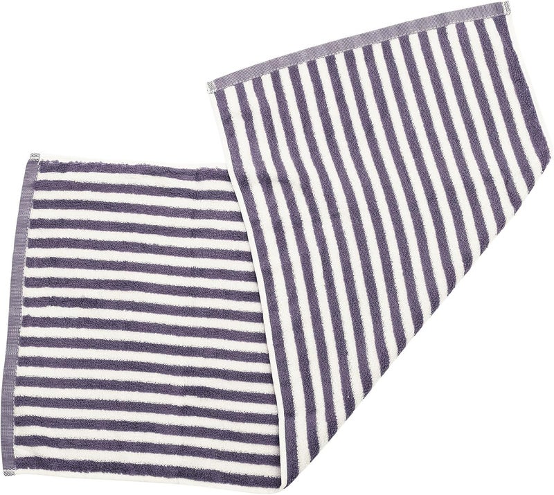 Highly Absorbent Cotton Dish Towel, Navy Blue Stripe 35x75cm, Washcloth for Tableware Cleaning and Drying - Image 1