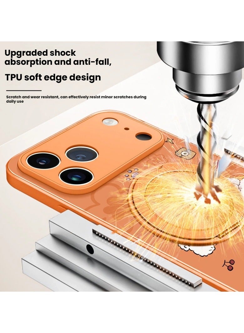 عام غطاء iPhone 17 Pro Max الكامل مع حامل مغناطيسي ورباط عنق ثنائي القفل - مقاوم للسقوط ومتوافق مع MagSafe - Image 2