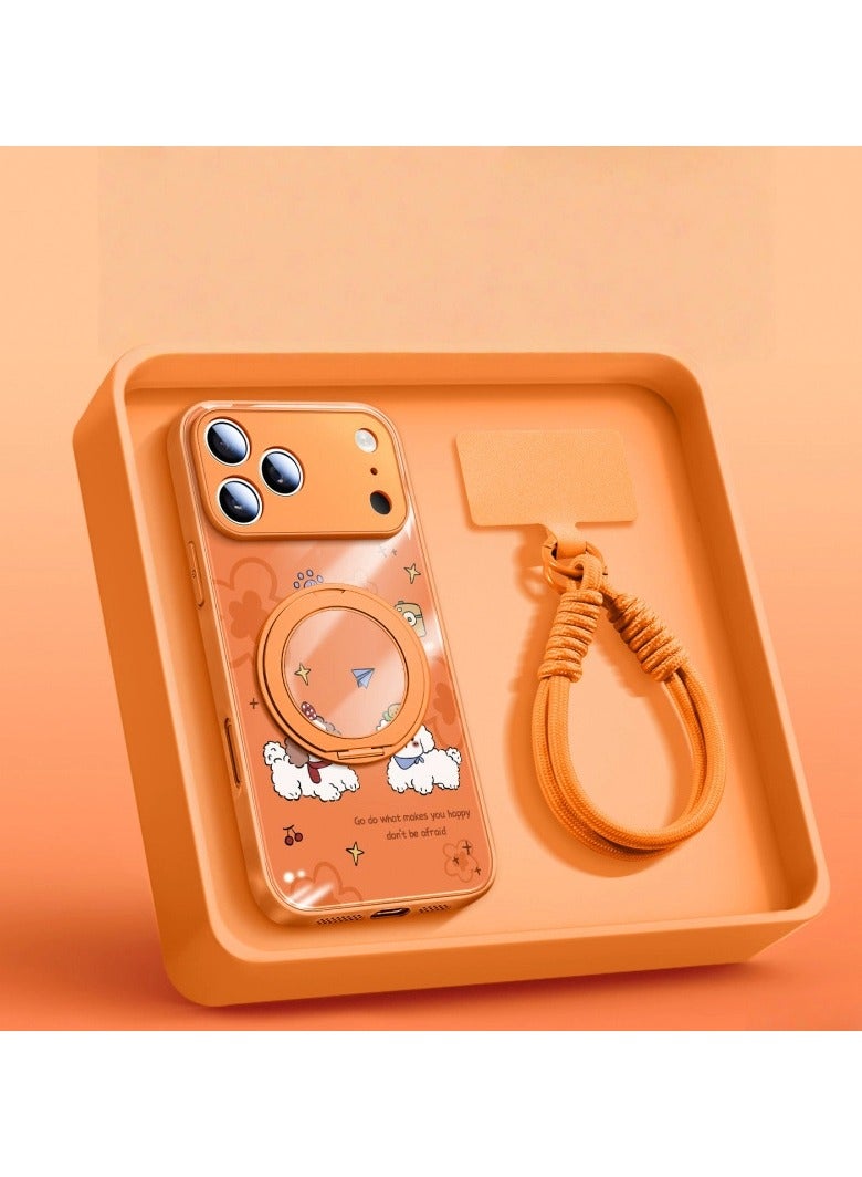 عام غطاء iPhone 17 Pro Max الكامل مع حامل مغناطيسي ورباط عنق ثنائي القفل - مقاوم للسقوط ومتوافق مع MagSafe - Image 1