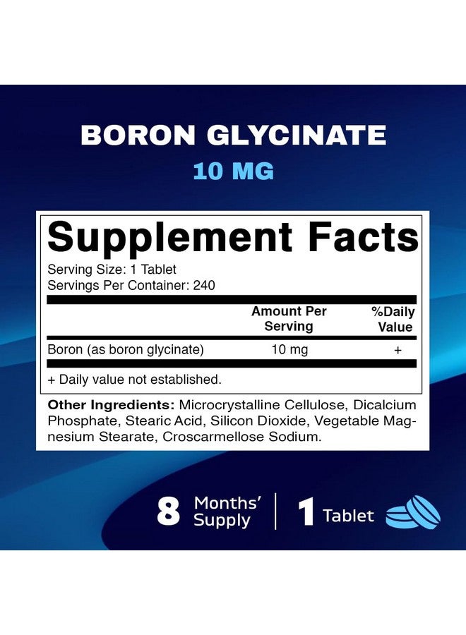 Vitamatic فيتاميناتيك بورون مخلب (كغليسينات) 10 ملغ 240 قرص - يدعم توازن الهرمونات وصحة العظام والأنسجة الضامة - Image 2