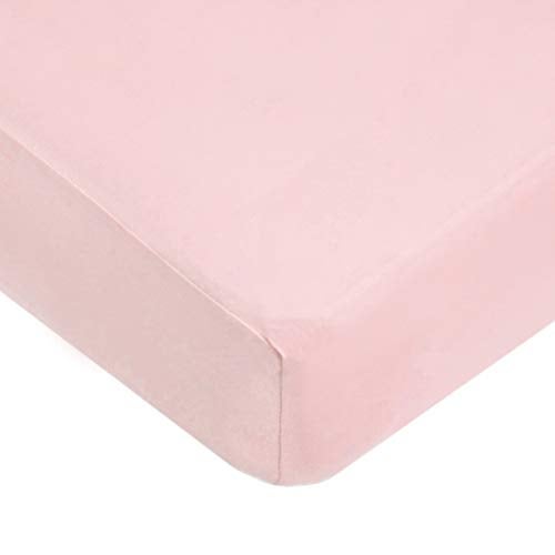 TL Care شريحة سرير مريحة TL Care مقاس 28" × 52"، قطن جيرسي ناعم وقابل للتنفس، وردي، للأولاد والبنات، تناسب مراتب سرير الأطفال وسرير الأطفال الصغار - Image 1