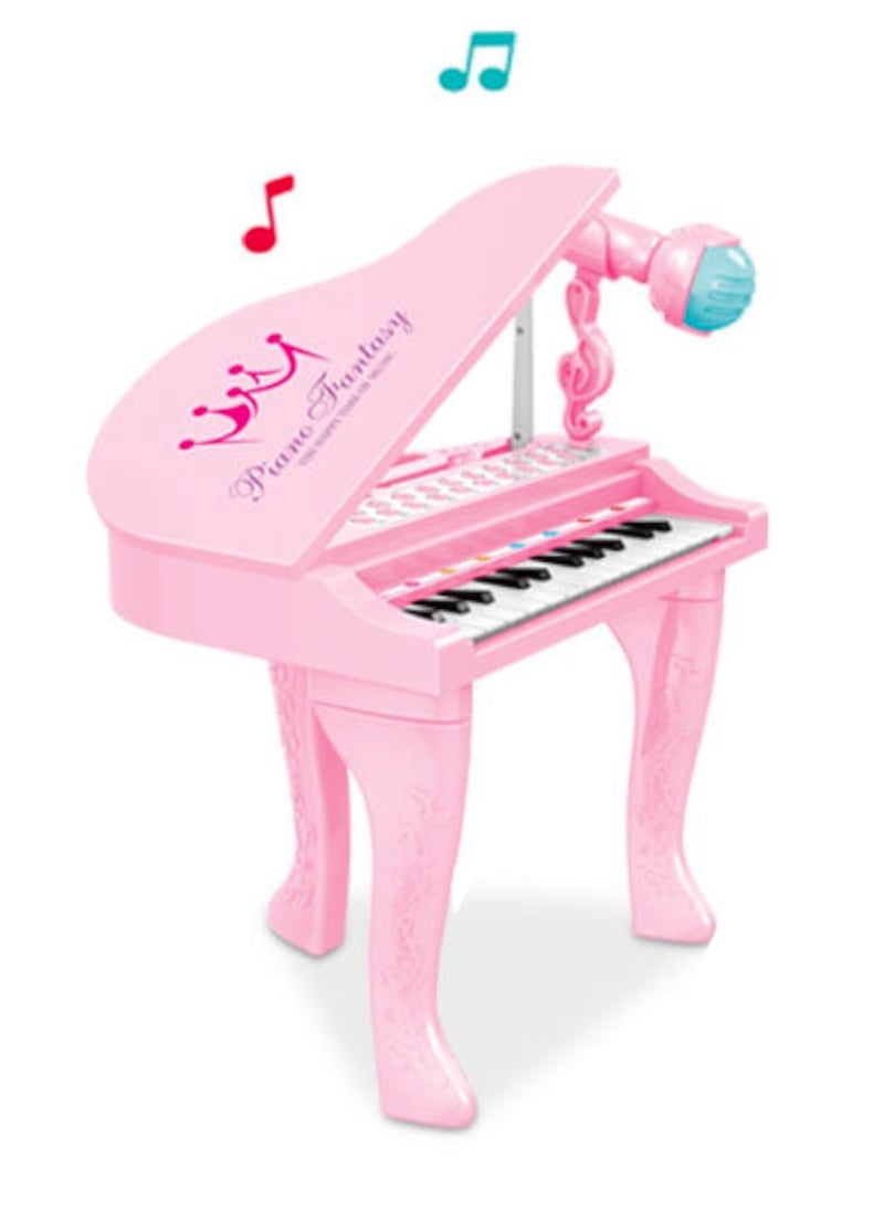 Toy Box - Educational Piano Toy 25 Keys Piano Keyboard Kids Musical Instrument Set Best Gift for Kids Including USB Cable and Microphone - Image 1