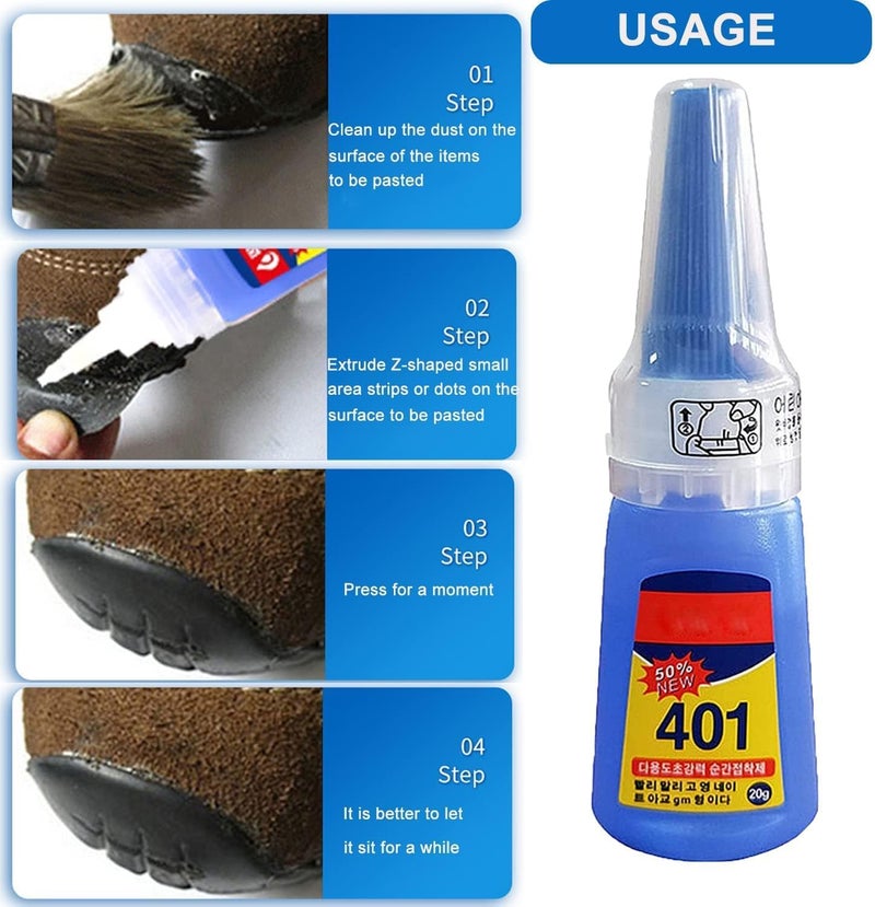 KASTWAVE High-Grade Bonding Super Glue For Metal, Plastic, Wood - Multipurpose Premium Fast-Curing Adhesive, All Purpose Repair (5Pcs) - Image 4