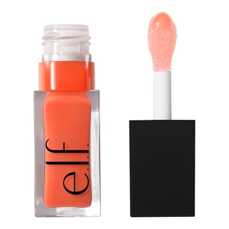 elf e.l.f. Glow Reviver Lip Oil, Nourishing Tinted Lip Oil For A High-Shine Finish, Infused With Jojoba Oil, Vegan & Cruelty-Free, Coral Fixation - Image 1