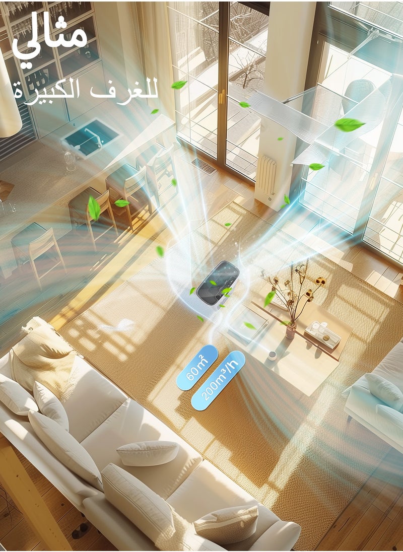 ibsun - Air Purifiers for 60㎡ Large Room, with PM2.5 Air Quality Display, 22dB Sleep Mode, Aromatherapy,ZY3866 HEPA Filter - Image 1