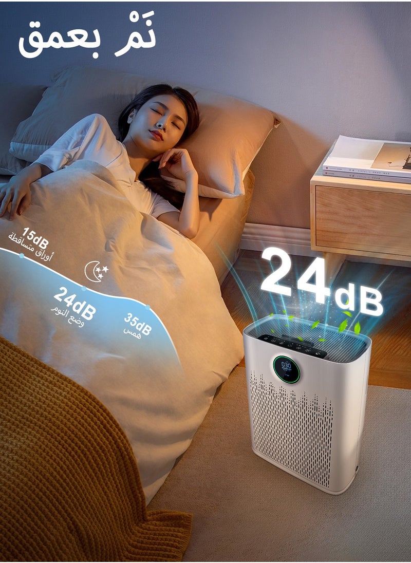 Air Purifiers for 60㎡ Large Room, with PM2.5 Air Quality Display, 22dB Sleep Mode, Aromatherapy,ZY3866 HEPA Filter - pzsku/ZE994878EFE5B14532030Z/45/_/1728620624/2b5ebb48-72a2-4776-81b9-d67d056c7aa6