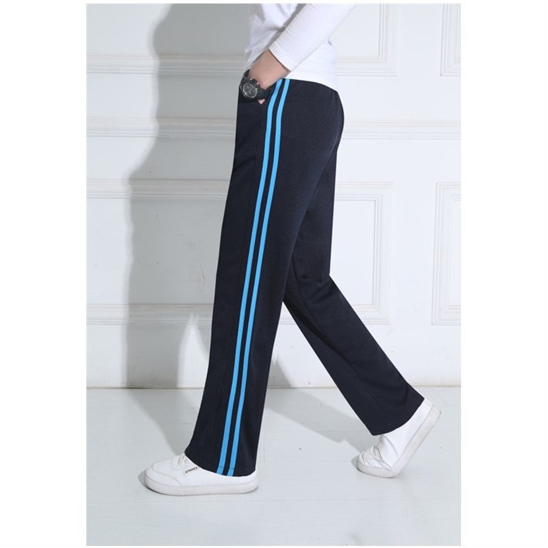Navy Blue Three-Blue Pants For School Uniform Three-Bar Unisex Straight Pants For Primary And Secondary Schools - Image 4