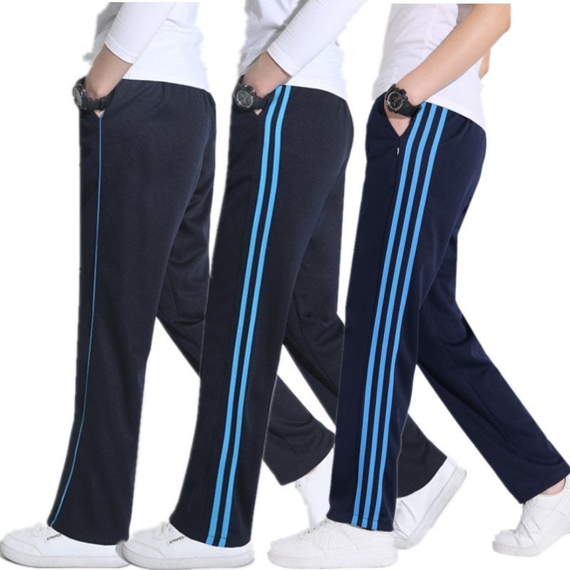 Navy Blue Three-Blue Pants For School Uniform Three-Bar Unisex Straight Pants For Primary And Secondary Schools - Image 2
