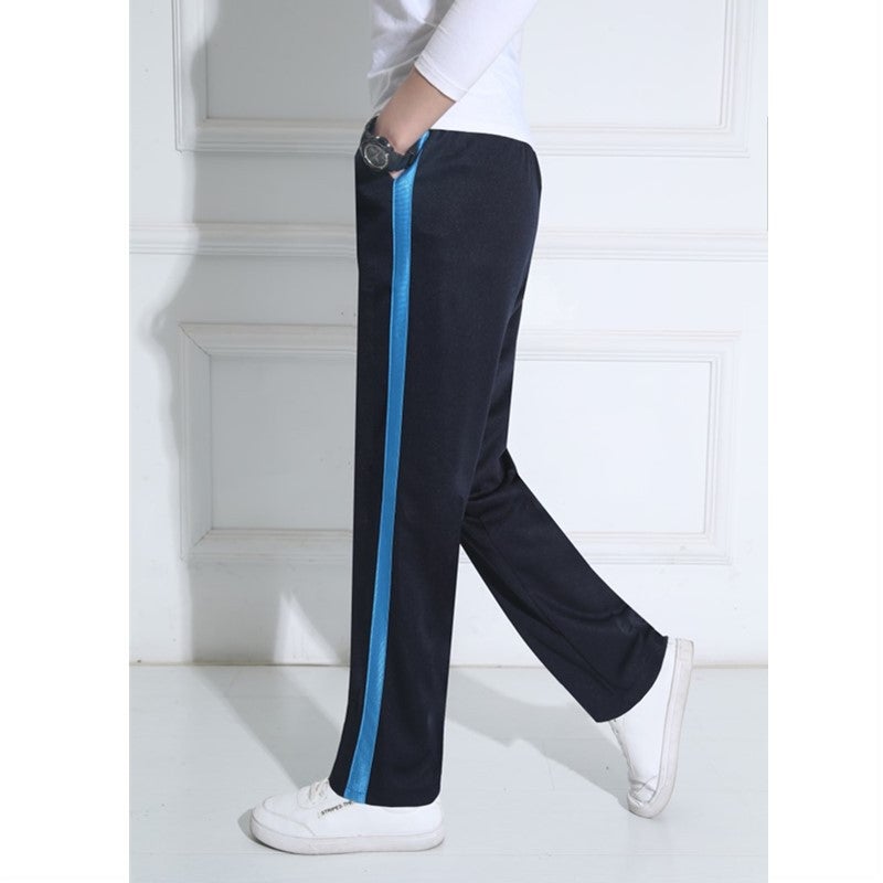 Navy Blue Three-Blue Pants For School Uniform Three-Bar Unisex Straight Pants For Primary And Secondary Schools - Image 5