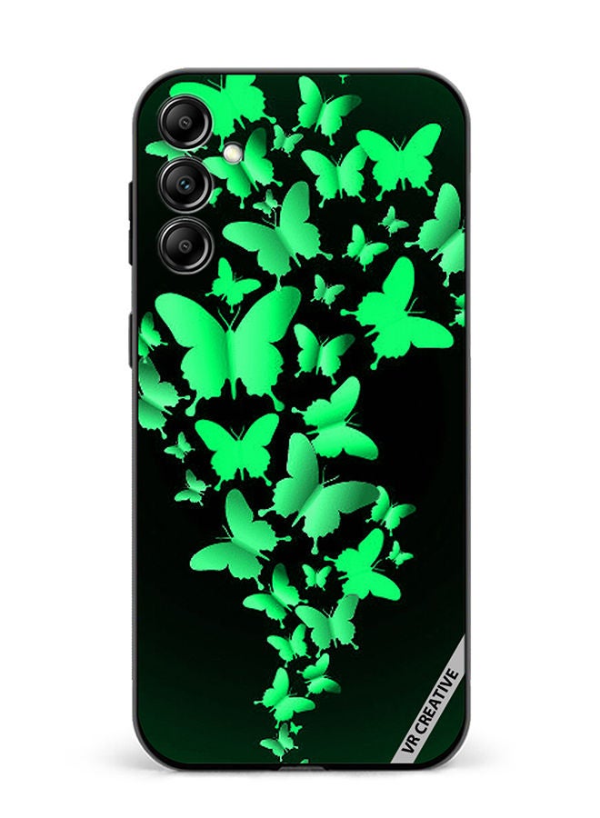 VR CREATIVE Protective Case Cover For Samsung Galaxy A34 Green Butterflies Design Multicolour - Image 1