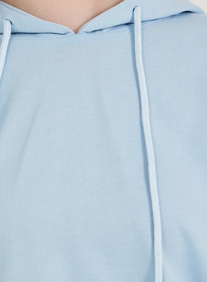 Styli Solid Regular Fit Hoodie and Joggers with Drawstring Co-Ords - Image 4