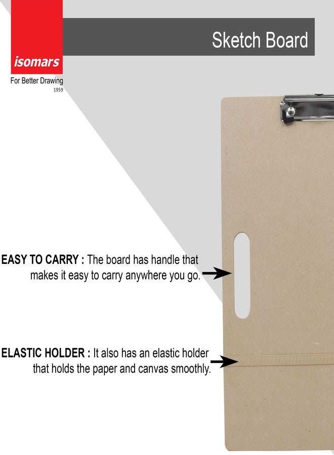 Isomars Drawing Board – 12"x16" Portable Sketch Board for Artists, Students & Designers – Ideal for Drawing, Sketching, Drafting & Painting - Image 4