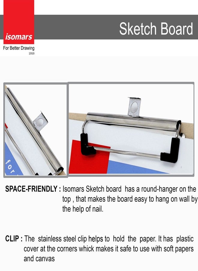 Isomars Drawing Board – 12"x16" Portable Sketch Board for Artists, Students & Designers – Ideal for Drawing, Sketching, Drafting & Painting - Image 5