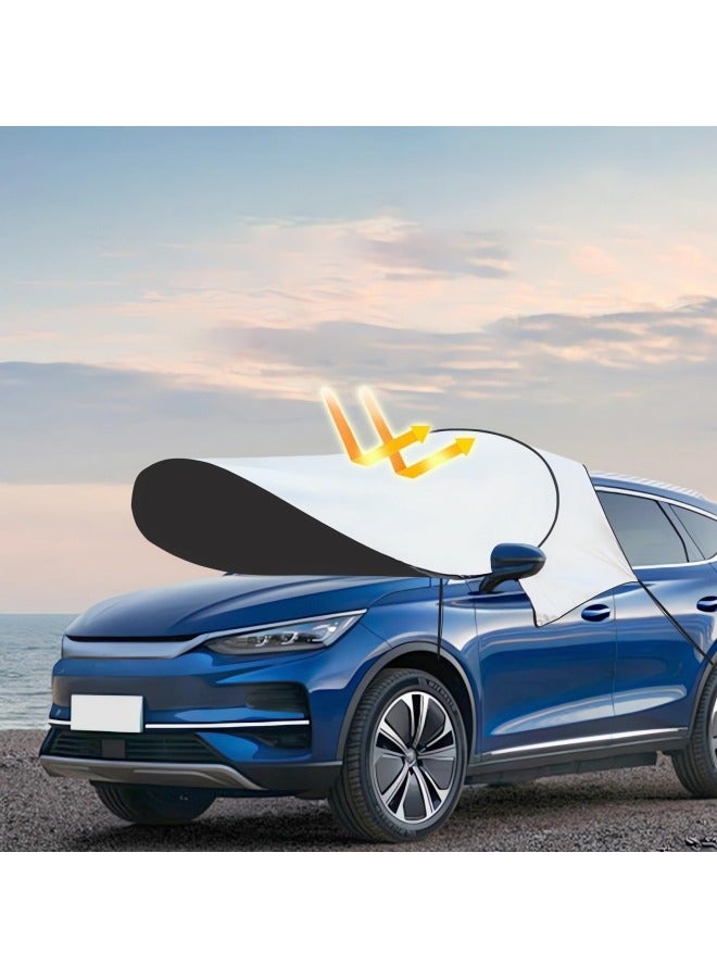 GGEROU Car sun shade Car Windshield Sun Shade Foldable Front Windshield Shade for Sun, Heat and UV Rays - Image 1