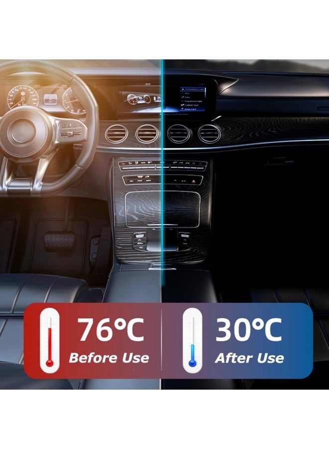 GGEROU Car sun shade Car Windshield Sun Shade Foldable Front Windshield Shade for Sun, Heat and UV Rays - Image 2