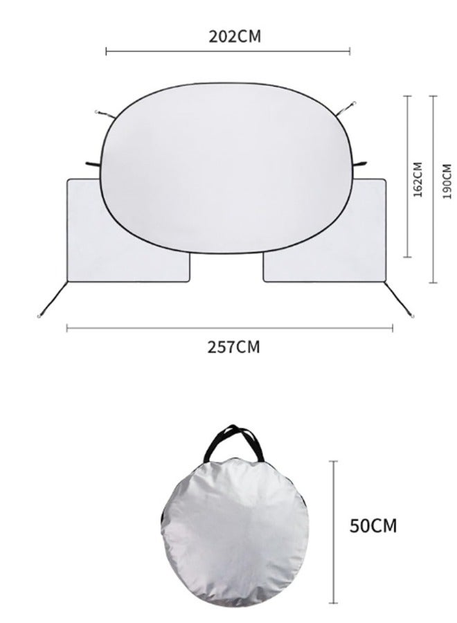 GGEROU Car sun shade Car Windshield Sun Shade Foldable Front Windshield Shade for Sun, Heat and UV Rays - Image 3