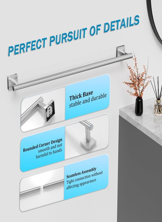 Alise 32 Inch Bathroom Towel Bar SUS304 Stainless Steel Towel Racks for Bathroom, Wall Mounted Towel Rack Heavy Duty Hand Towel Holder Brushed Nickel Single Towel Bar - Image 4