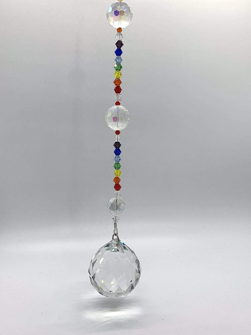 Light Wave Beautiful Sparkling Crystal Rainbow Sun-Catcher Ball Prism Pendant Hanging, Window, Garden, Balcony Hanging Ornament, Car Hanging (Model 26) - Image 4