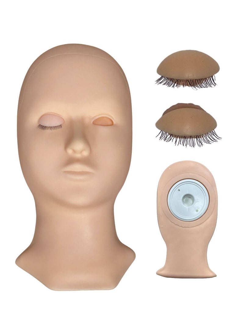 Globalstar Mannequin Training Head For Eyelash Extention With Removable Eyelids HJ-106 - Image 1