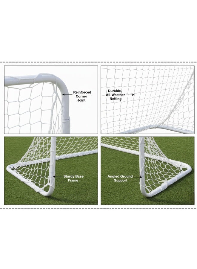 Spall Portable Football Goal 120x80x60cm Kids Mini Soccer Net for Indoor & Outdoor Training - Image 2