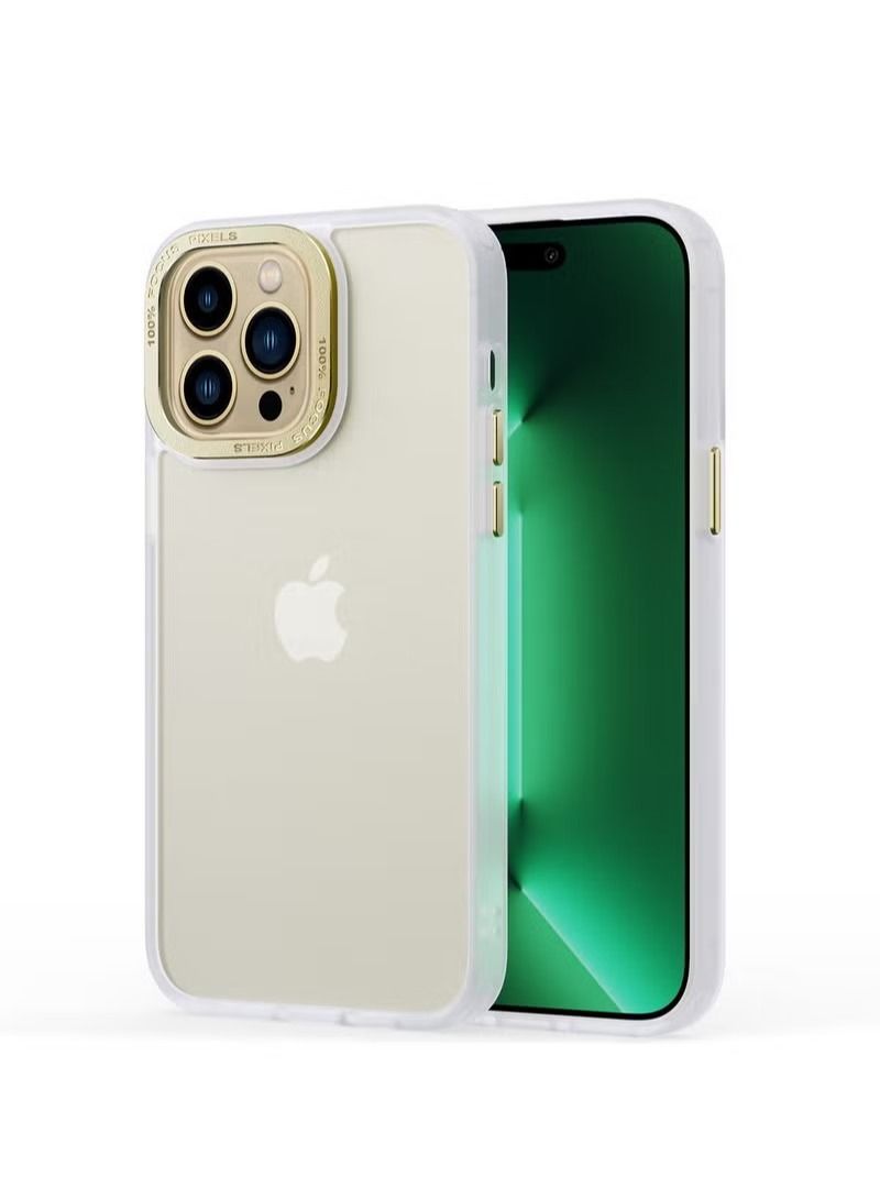 iPhone 14 Pro Mobile Case Cover, Classic Metal Camera Ring and Button, Shockproof Phone Bumper Back Cover Protection Matte Anti-Scratch Hard Back Protector(6.1in) - Image 1