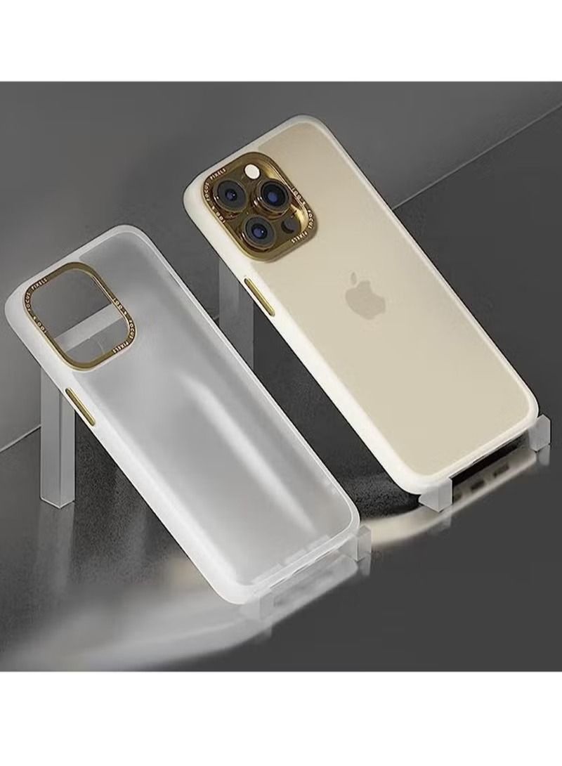 iPhone 14 Pro Mobile Case Cover, Classic Metal Camera Ring and Button, Shockproof Phone Bumper Back Cover Protection Matte Anti-Scratch Hard Back Protector(6.1in) - Image 5