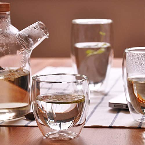 Baskety Glass Coffee Mug, Double Wall Glass Coffee Cups, Coffee Glasses Cups for Cappuccino, Latte, Espresso, Americano - 250 ML (Pack of 2) - Image 2
