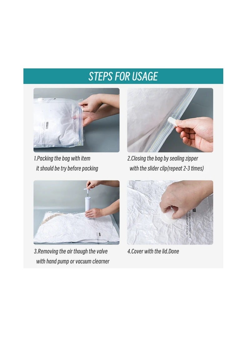 A.M 22 Vacuum Storage Bags for Clothes -6 Jumbo,5 Large,5 Medium & 6 Small - Space Saver Vacuum Bags for Comforters, Blankets, Bedding, Pillow - Travel Essentials, Seal Bags Clothing with Electric Pump - Image 3