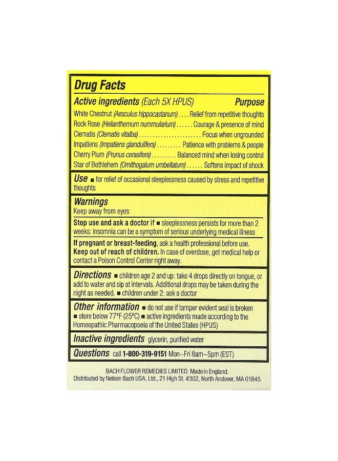 Bach باخ، للأطفال، قطارة نوم إنقاذ، للأعمار من 2 وما فوق، خالية من الكحول، 0.35 أونصة سائلة (10 مل) - Image 2