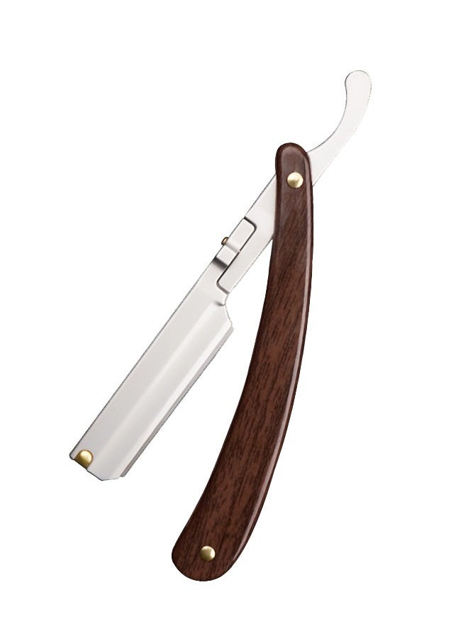 GUTCHE - GUTCHE Razor Set with 10 Stainless Steel Blades, Professional Hairdressing Razor, Premium Men's Single Blade Razor, Beard Trimmer with Leather Pouch - Image 1