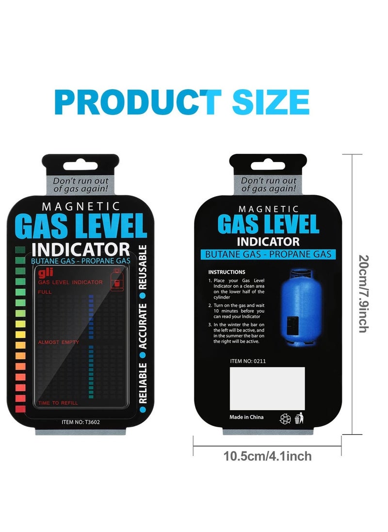 Excefore - Magnetic Gas Level Indicator, 4 Pieces Propane Tank Gauge Level Indicator, Reusable Propane Fuel Level Indicators, Propane Tank Sensor for Home Kitchen Tool - Image 1