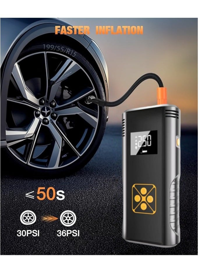 SHEIDLIN بطارية متنقلة اشتراك مشغل للسيارة بقوة 8000 ملي امبير مع منفاخ هواء مدمج - Image 2