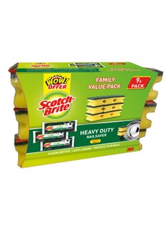 Scotch Brite Scotch-Brite Classic Nail Saver Scrub Sponge, 3 X 3, 9 Sponge/Pack, 16 Pack/Case 