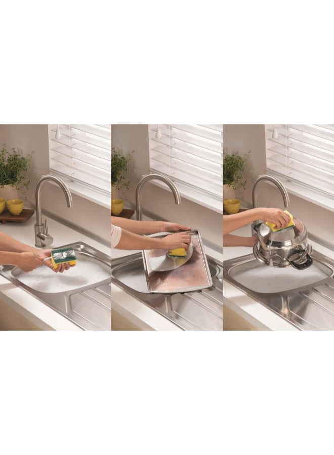 Scotch Brite إسفنجة تنظيف الأظافر الكلاسيكية من سكوتش-برايت، 3 × 3، 9 إسفنجة/عبوة، 16 عبوة/حالة - Image 4