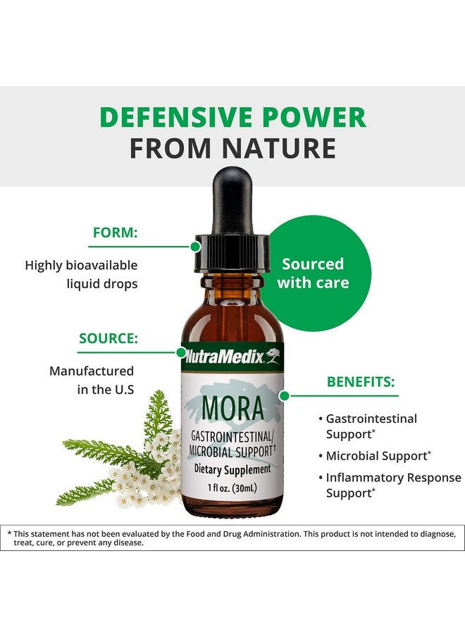 Nutramedix - Yarrow Drops Herbal Inflammatory Response Microbial & Gastrointestinal Support Supplement Mora Liquid Tincture With Yarrow Flower Blackberry & Capirona Herbs (1Oz / 30Ml) - Image 1