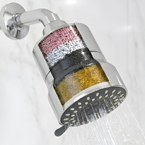 Purifit Shower Filter for Hard Water with Shower Head | Water Softener for Bathroom | Reduces Hair Fall, Dry Skin & Chlorine | 3 Spray Modes | Multi-Flow Shower Filter - Image 1