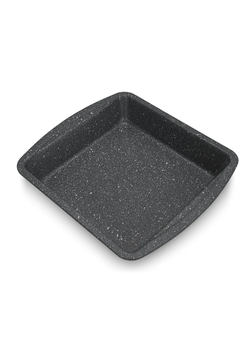 Fissman Rectangular Roaster Pan 26cm,  Carbon Steel Non Stick Coating 4.5cm Deep Roaster Pan, Durable High-Heat Roasting Pan, Granite Non Stick Coating for Roasting,  Baking, PFOA Free