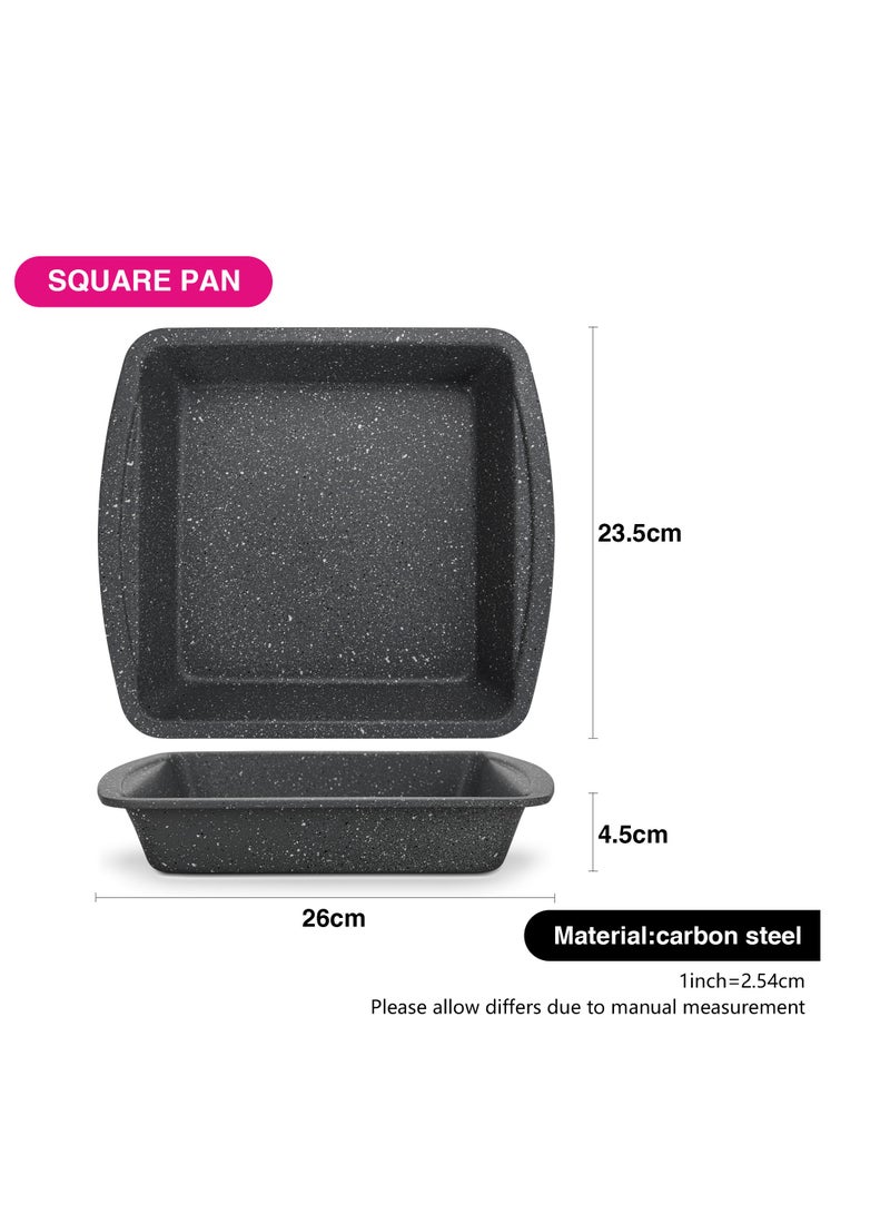 Fissman Rectangular Roaster Pan 26cm,  Carbon Steel Non Stick Coating 4.5cm Deep Roaster Pan, Durable High-Heat Roasting Pan, Granite Non Stick Coating for Roasting,  Baking, PFOA Free  - Image 3