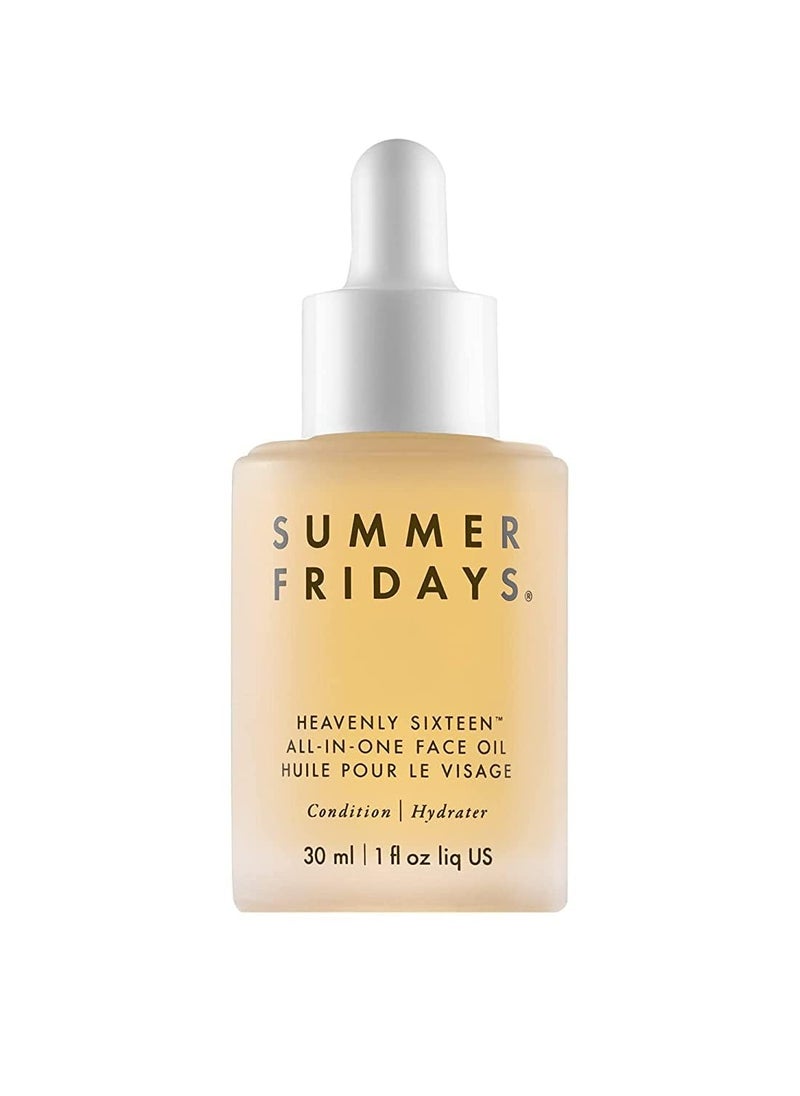 SUMMER FRIDAYS Summer Fridays Heavenly Sixteen Face Oil - All-In-One Hydrating Face Oil for Dry Skin - Made with a Restorative Blend of 16 Non-Comedogenic Oils to Help Condition and Plump Skin (1 Fl Oz)  - Image 1