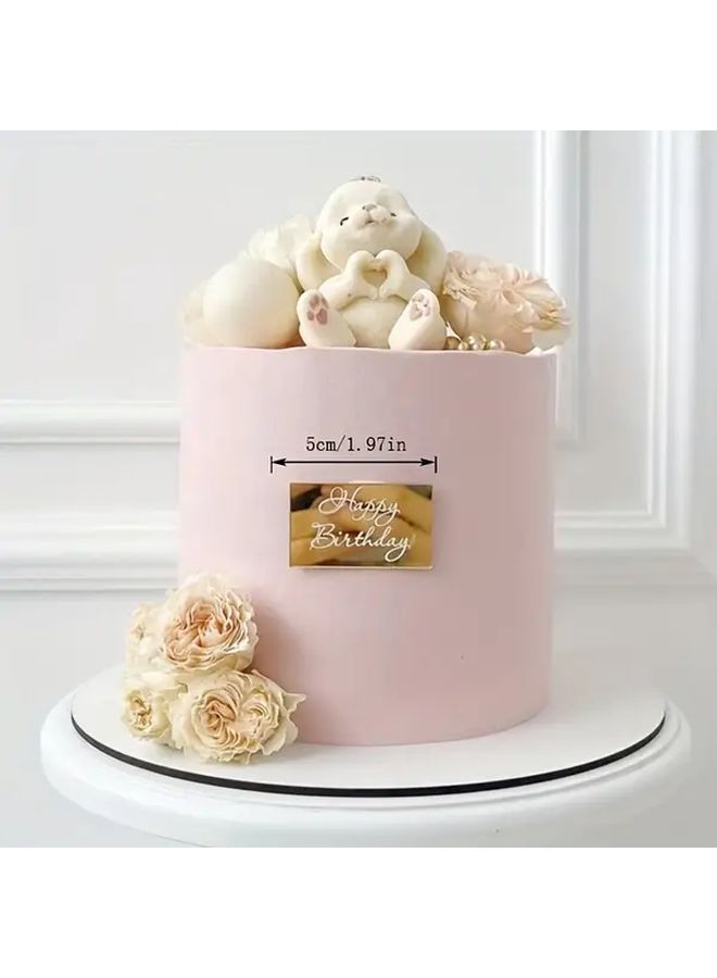 Golden Birthday Cake Topper For Baby Party Decorations 4 Styles 1 Piece Each - Image 2